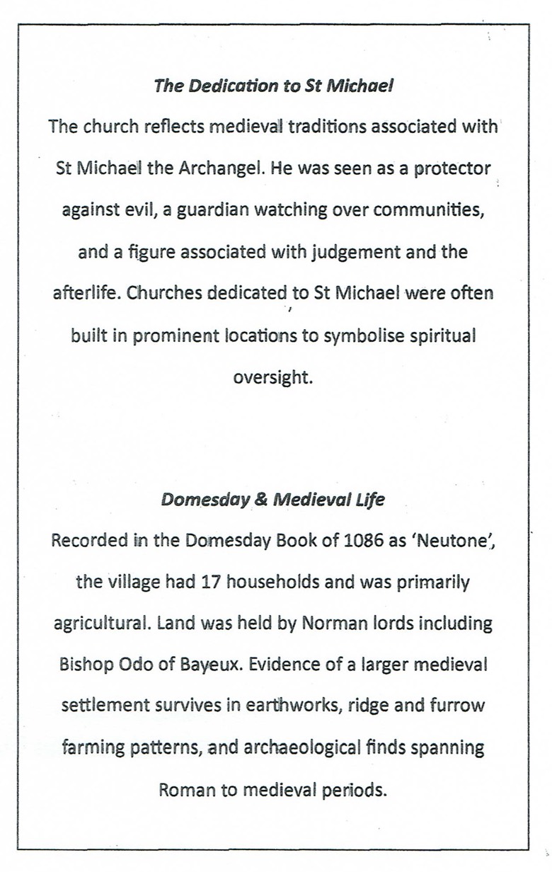 St Michael's Church leaflet page 3
